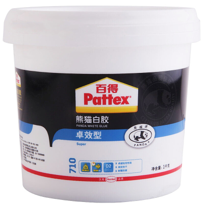 汉高百得(Pattex) 熊猫白胶 多功能白乳胶 手工木工白胶 耐霉防水环保型 快干木板胶 粘接力强 卓效型 1kg