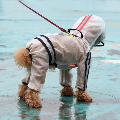 狗狗雨衣泰迪比熊柯基小型犬法耐四脚防水全包雨披宠物小狗狗雨天衣服(ww5)