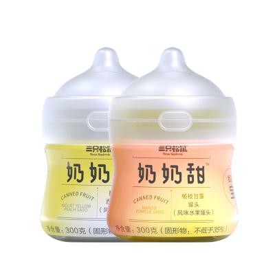 三只松鼠奶奶甜 酸奶黄桃西米露罐头300g