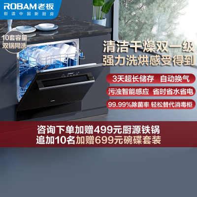 老板(ROBAM) 10套嵌入式洗碗机WB781X