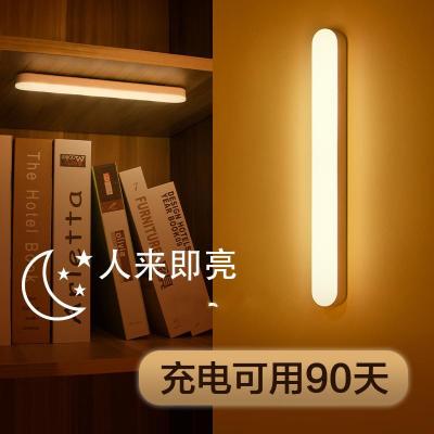 智能人体感应小夜灯家用卧室过道衣柜厕所充电楼梯声控光控床头灯_7