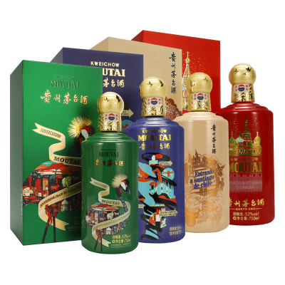 【华致酒行】茅台酒 酱香型白酒 走进系列 53度 套装（大） 53度750ml*4瓶