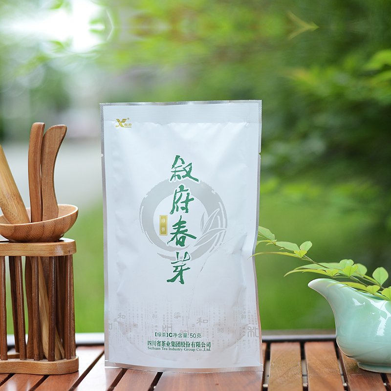 川茶集团叙府茶叶 2019新茶叶 雨前特级800米高山生态有机绿茶 50g叙府春芽