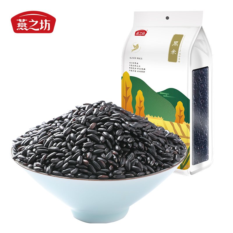 燕之坊 珍贡黑米 心意系列 五谷杂粮 1kg 量贩装（真空包装）