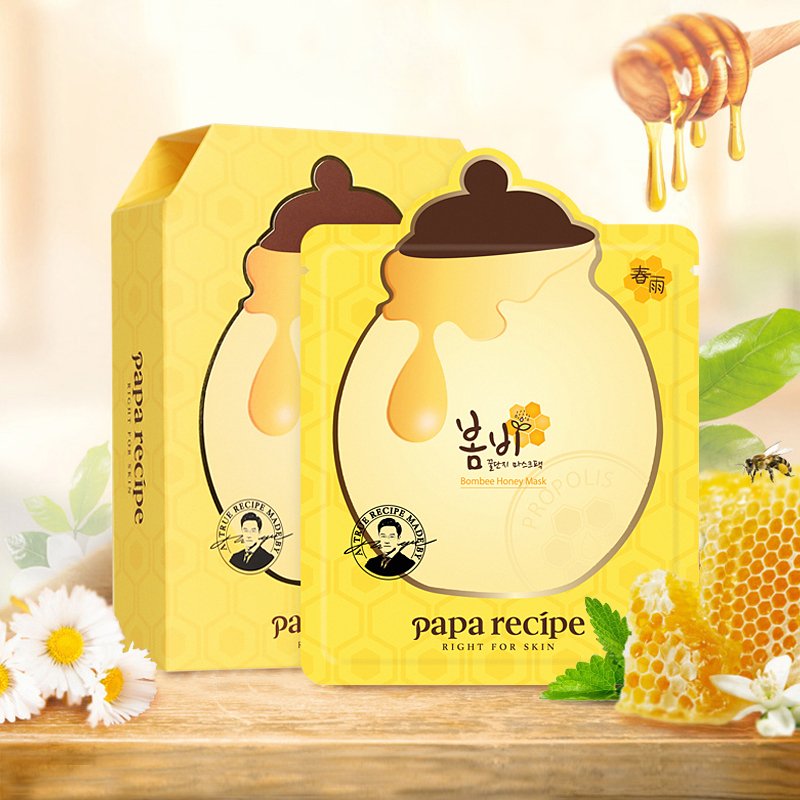 papa recipe 春雨蜜罐蜂蜜面贴膜面膜 保湿补水 滋润营养 舒缓修护 任何肤质 通用 25ML*10片/盒