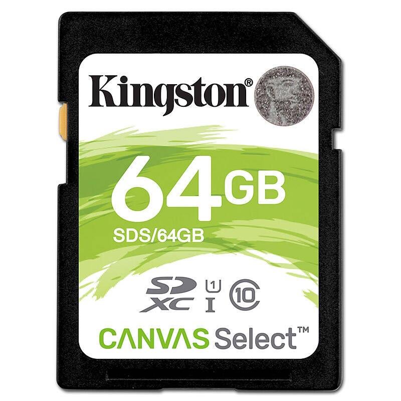 Kingston金士顿64GB单反数码相机SDXC存储卡64g佳能尼康相机内存卡80MB/S CLASS10高速SD卡