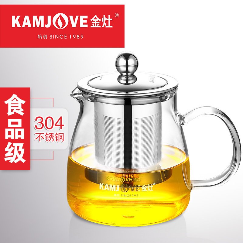 KAMJOVE/金灶A-02茶道杯金灶飘逸杯正品耐热玻璃泡茶壶茶具花茶杯