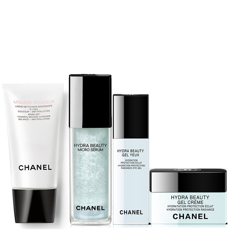 Chanel/香奈儿 山茶花补水保湿护肤化妆品套装 4件套(三合一洁面+眼霜+精华露+凝霜)