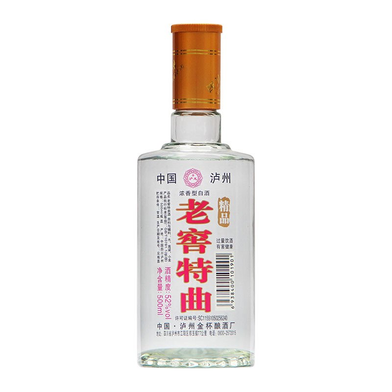 白酒 泸州优质酒 泸龙老窖特曲精品 52度浓香型 500ml