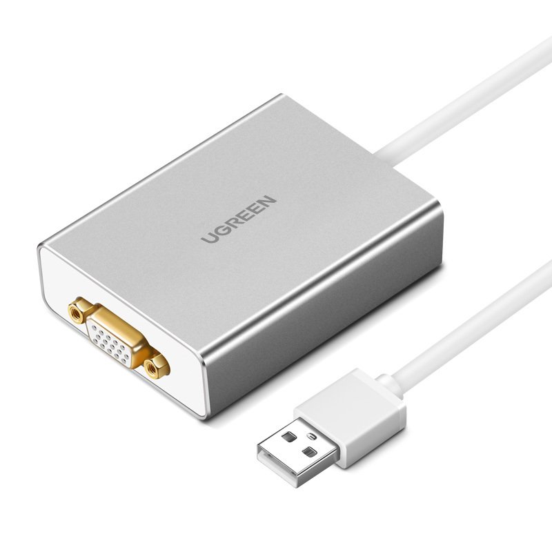 绿联 USB3.0转VGA母头转换器 USB接口外置显卡 笔记本电脑接投影仪转接头视频线 40244