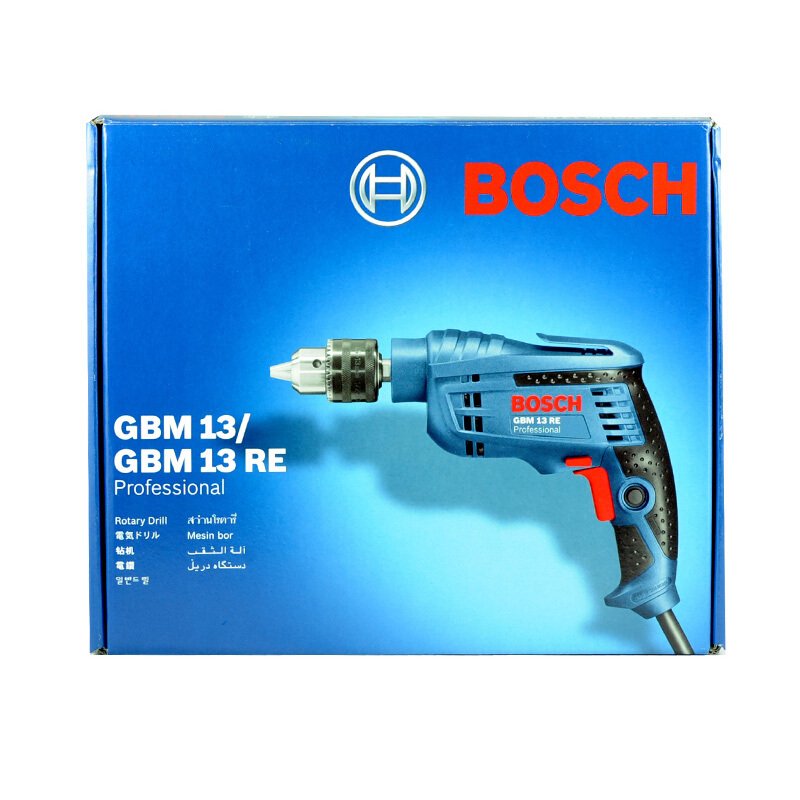 德国BOSCH博世 手电钻/手枪钻GBM13RE 带正反转调速功能 600w 13mm钻头 钻金属/钻木头/钻瓷砖