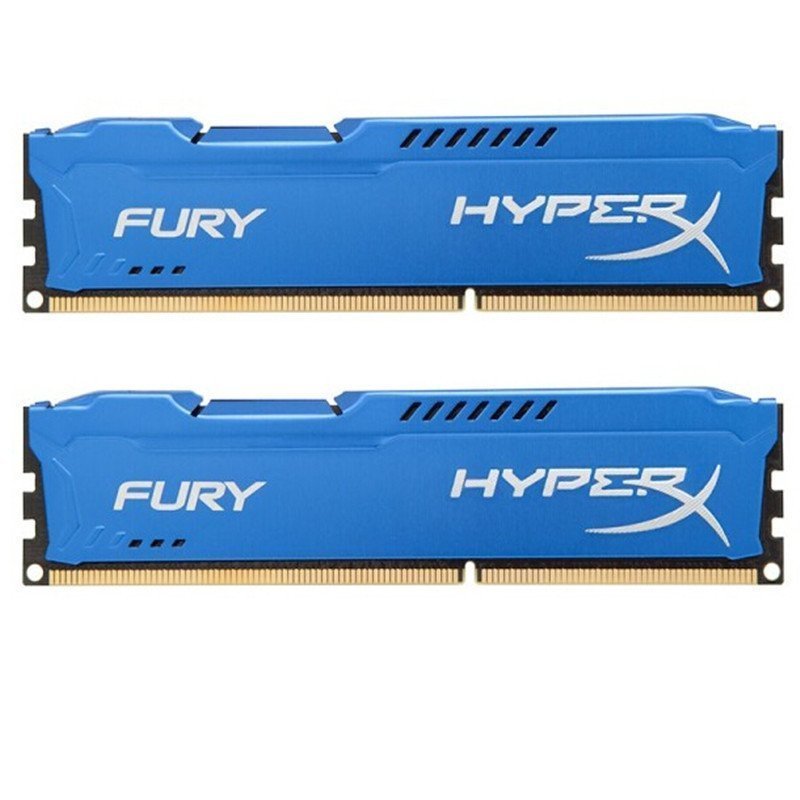 金士顿(Kingston) 骇客神条 Fury系列 DDR3 1600 16GB(8GBx2)台式机内存条 蓝色