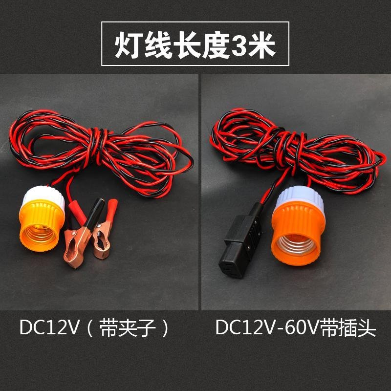 直流led灯泡闪电客DC12v玉米灯夜市电瓶灯太阳能路灯摆摊户外24伏低压灯 DC12伏（整套线及灯泡） 80W_752