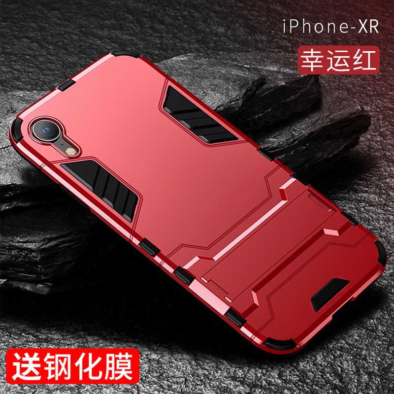 KONEL 苹果xsmax手机壳iPhonexr保护套苹果6/7/8/plus男女铠甲指环防摔软硅胶保护套创意新款2