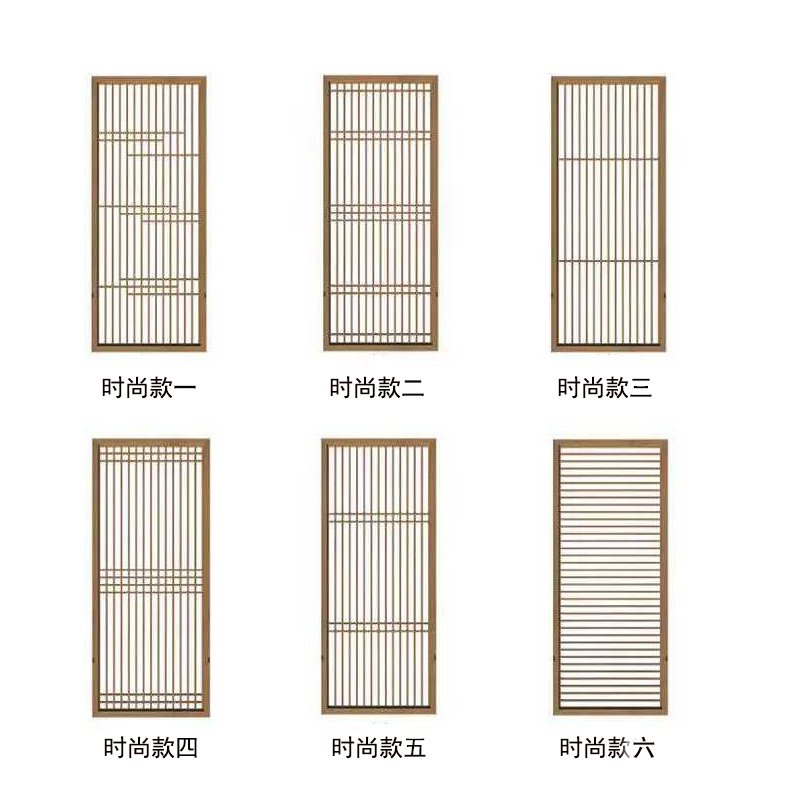 新中式屏风客厅CIAA入户隔断墙镂空实木玄关卧室简约日式木格栅装饰柜 白蜡木做普通油漆 整装_786