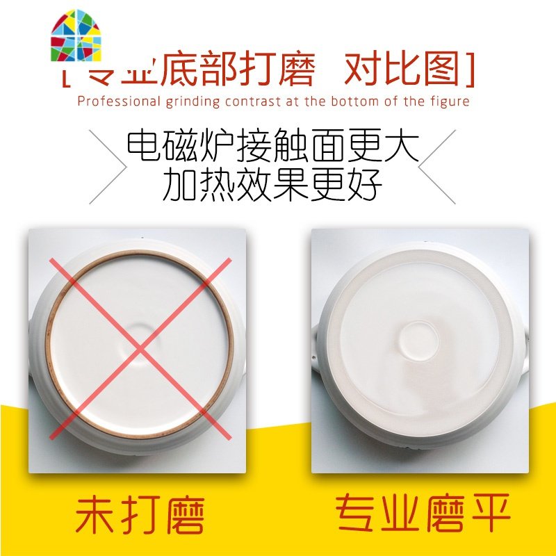 电磁炉专用明火两用砂锅商用大号火锅煲汤沙锅家用耐高温煮粥砂锅 FENGHOU [白色]7300毫升【没盖子】8-_604