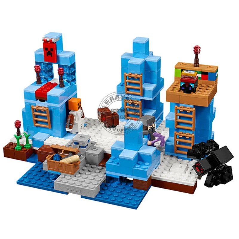 我的世界系列冰钉村庄传送地下铁路堡垒兼容乐高积木玩具21131 要塞