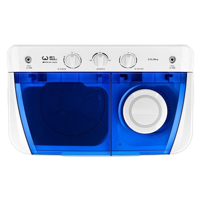 威力洗衣机 10公斤波轮双桶双缸半自动 大容量家用 高筋大波轮 甩干