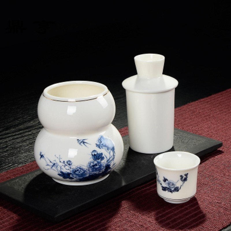 鼎亨陶瓷温酒壶烫酒暧酒器套装黄酒清酒白酒杯家用杯子酒蛊酒具半