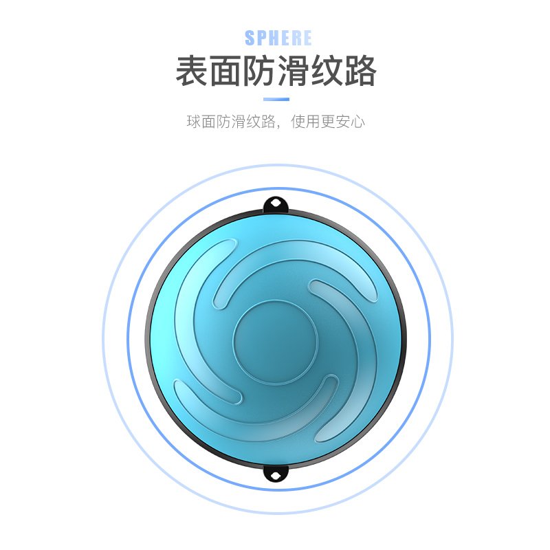 波速球半圆平衡球家用健身训练普拉提器材脚踩加厚防爆瑜伽球 紫色升级光面60厘米 更多瑜伽球尺寸