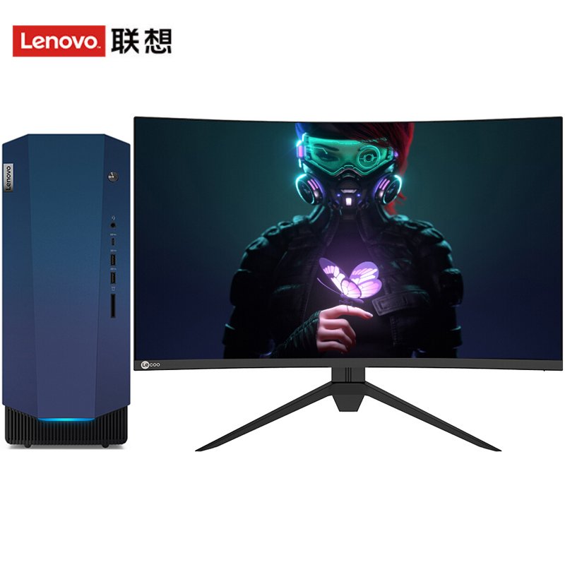 联想(Lenovo)GeekPro 台式电脑整机 (i7-11700 32G 1T+256G 6G独显）27英寸曲面