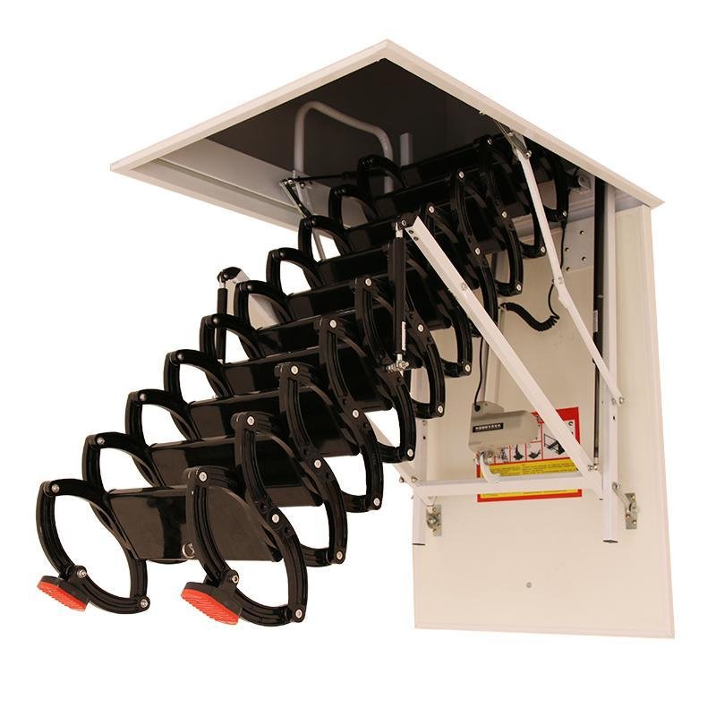 闪电客阁楼楼梯复式伸缩别墅室内家用折叠全自动电动升降隐形梯子省