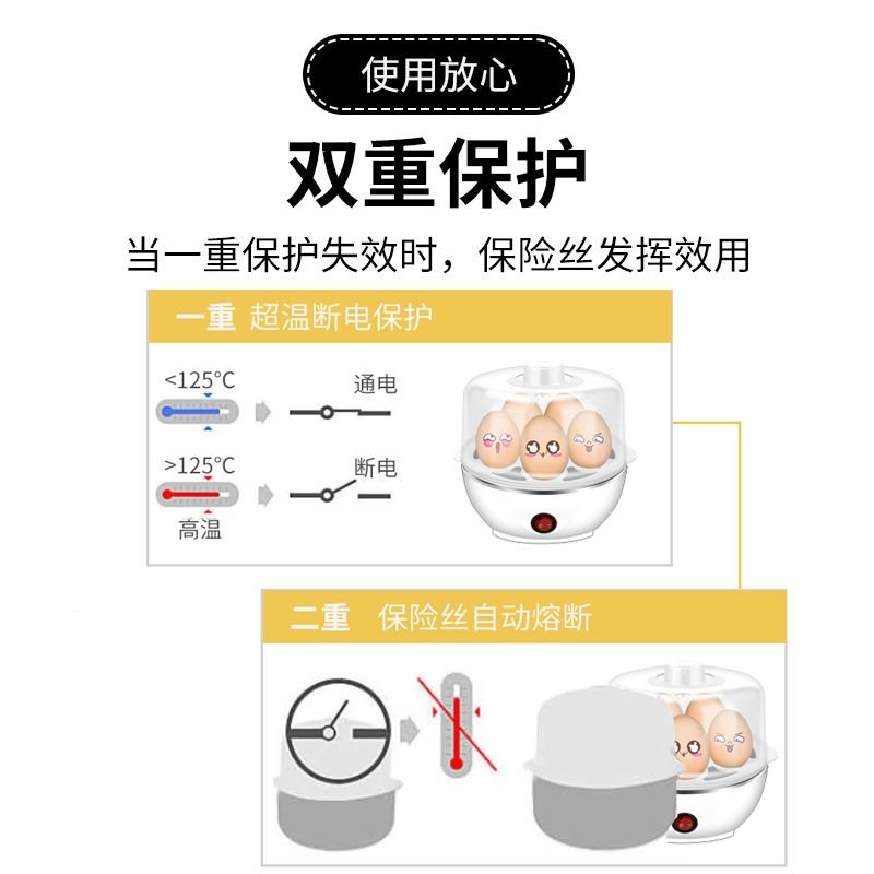 早餐神器煮蛋器自动断电多功能大容量蒸蛋器家用迷你煮鸡蛋羹机(EBs)_7