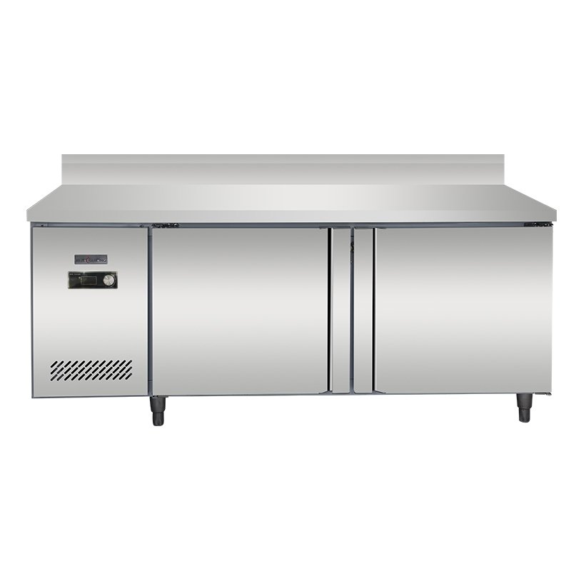 2l2b-c单温一室冷冻冷藏厨房冰柜商用不锈钢靠背工作台保鲜冷冻厨房