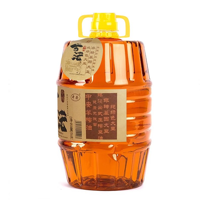 中安古法冷榨豆油5l