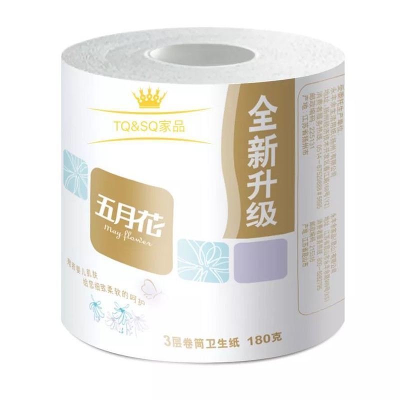 五月花A1131SS卷筒纸三层180克10卷/提卷纸卫生纸家用实惠 1提装