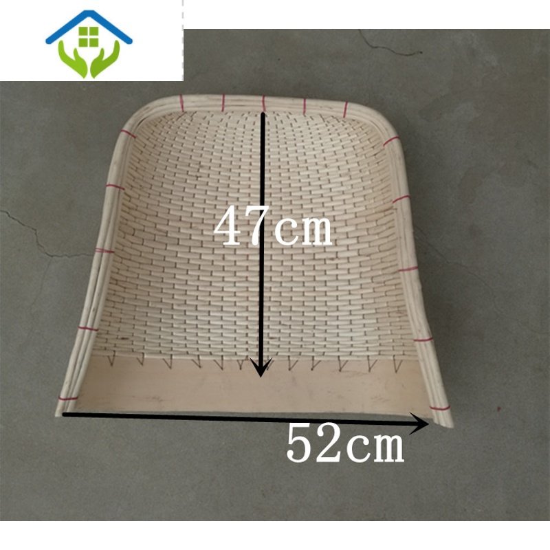 御蓝锦特价清仓农村柳条小簸箕藤编竹编柳编家用大小号筲箕筐畚箕收纳筐 白柳条47*52cm 口宽52c7Z65N3