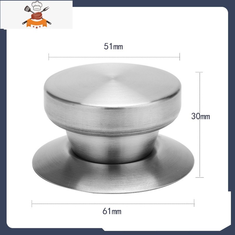 通用型锅盖顶帽锅盖把手不锈钢把手可立把手锅盖头帽盖帽锅盖配件 敬平 砂光平面款 （小孔专用）R81DVH