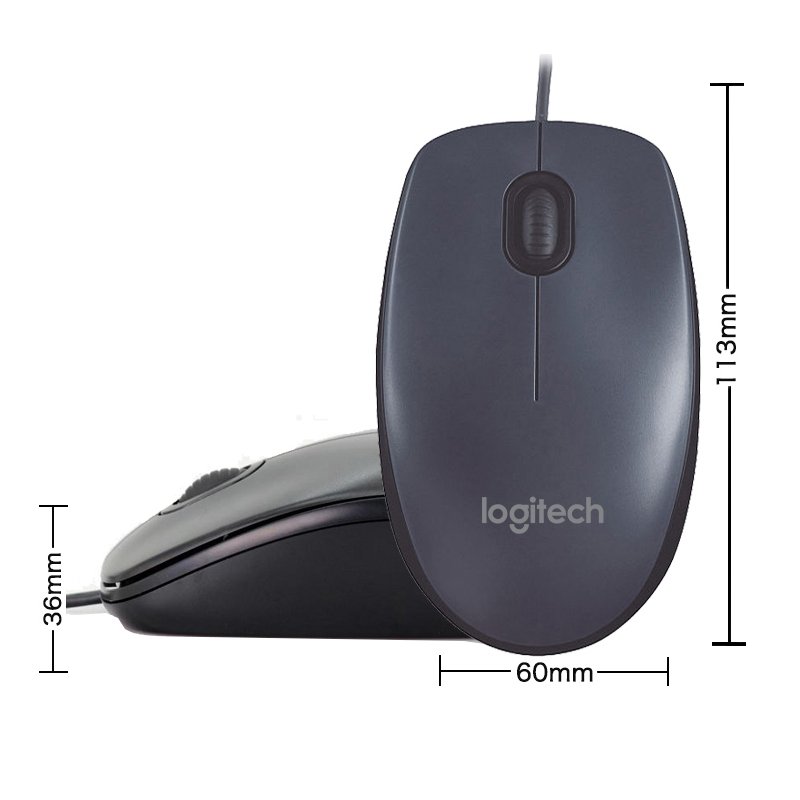 罗技（Logitech）M90 有线鼠标USB 台式机笔记本鼠标电脑游戏家用办公光电鼠标 黑色