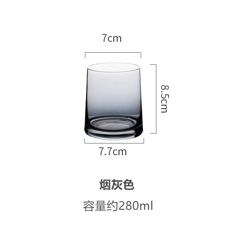 北欧ins风格情侣漱口杯玻璃牙杯酒店民宿洗漱杯牙刷杯带托盘套装 三维工匠 五彩+琥珀+金色托盘（2位）