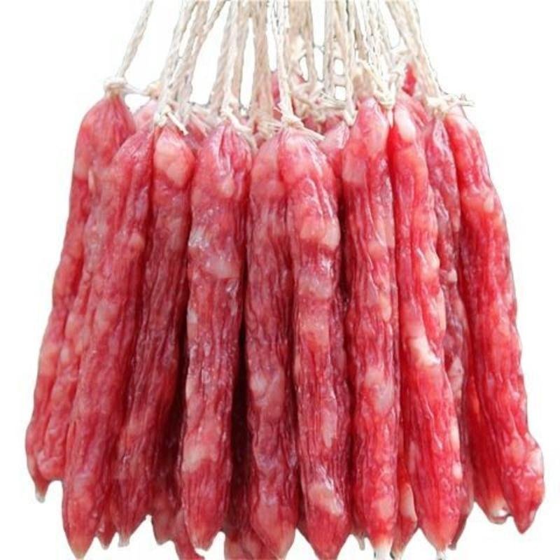 广式广味手工腊肠四川味香肠烤肠风干咸甜肠特产烤肠零售整箱批发 手工腊肠（带绳） 2斤【特惠推荐】WQ888N