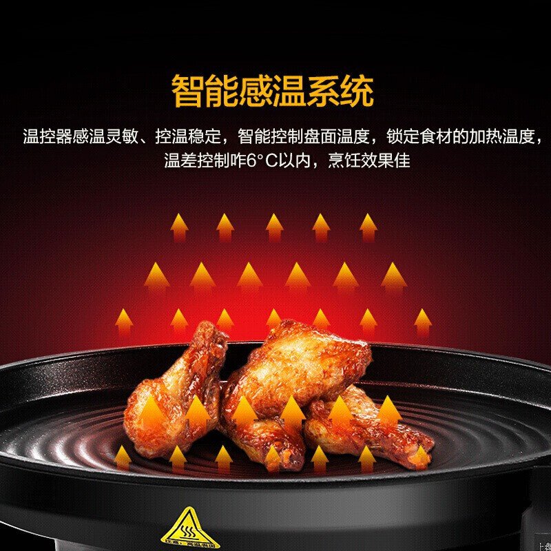 美的（Midea）电饼铛家用早餐机机械版煎烤机大烤盘烙饼机POCQL0