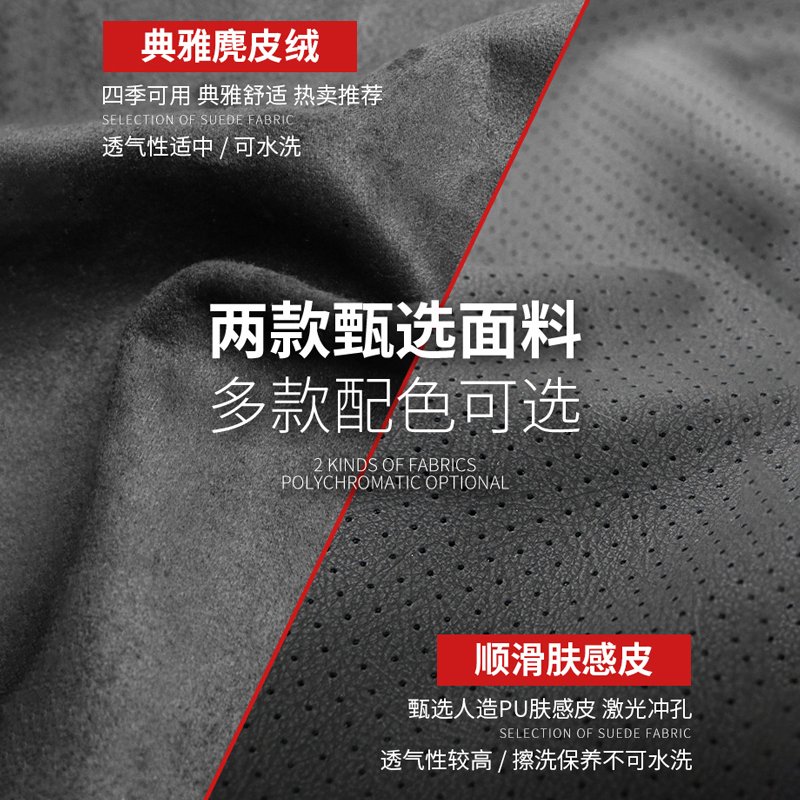 头枕/颈枕-汽车头枕车用靠枕护颈枕座椅颈椎枕头车载脖子记忆棉车枕腰靠套装 麂皮绒款-单个头枕-幻影黑0FCCJ9