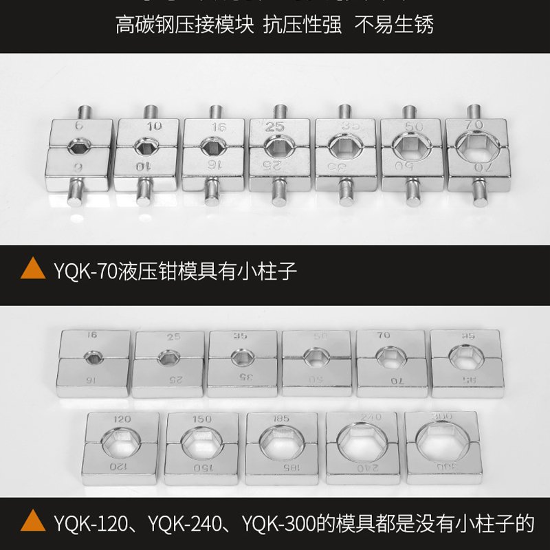 闪电客电工液压钳端子压线钳冷压钳子压铜鼻子电缆钳子油压手动工具家用 YQK-300(16-300)塑料箱送密封圈