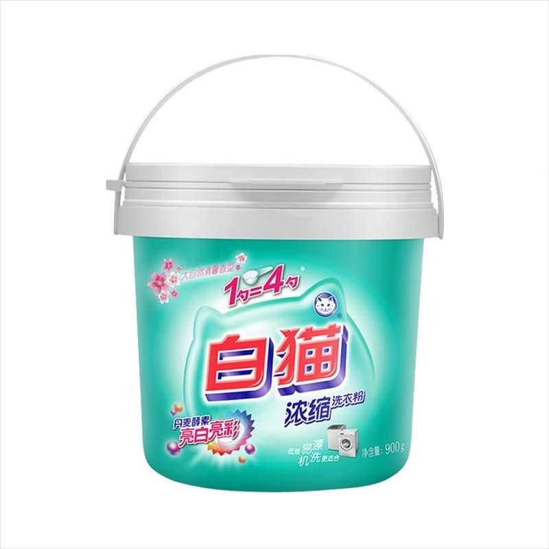 白猫浓缩洗衣粉手洗机洗洗衣粉亮白去渍家庭袋装批发900g(dda)