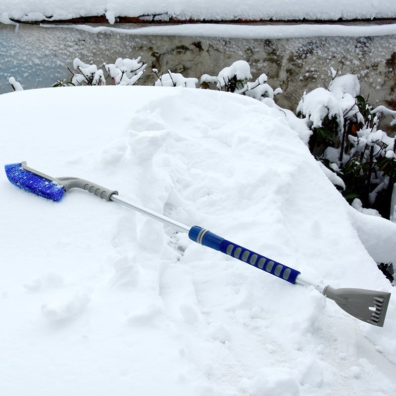 汽车用除雪铲多功能伸缩刮雪铲清雪刷子除霜除冰扫雪工具_3_465