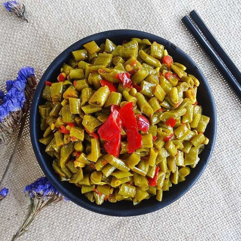 赛卡伊 【酸辣豆角】豆豆香湖北特产五仁酱菜下饭菜红油酸豆角豇豆多规格 250g/角