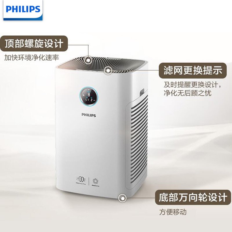 飞利浦(Philips)智能空气净化器AC8686 专业级除甲醛除PM2.5空气净化 家用客厅智能控制