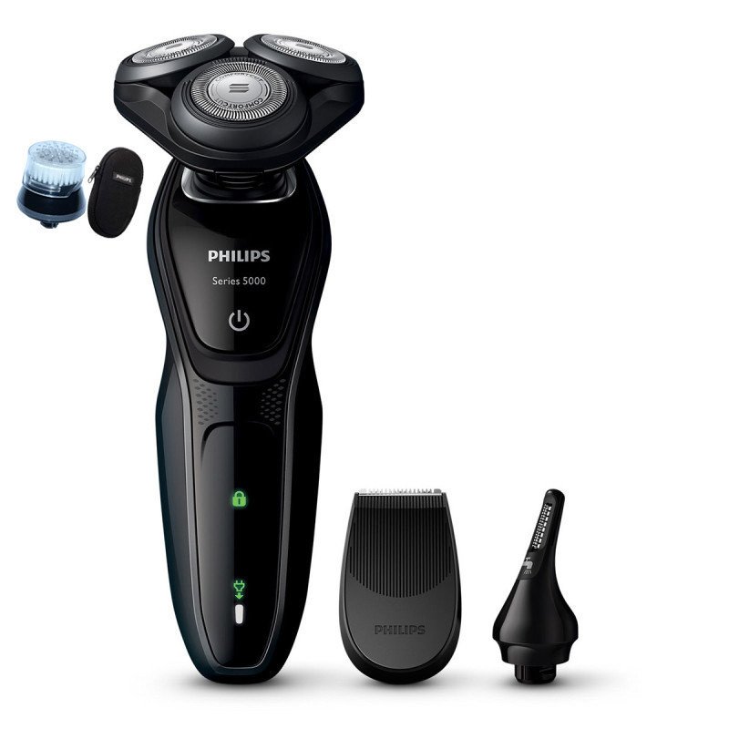 Philips/飞利浦三刀头电动剃须刀S5082/61全身水洗含鼻毛修剪器灵活