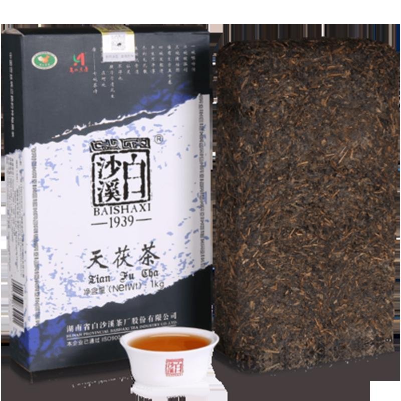 2011年安化黑茶白沙溪手筑茯砖茶金花天茯茶1kg