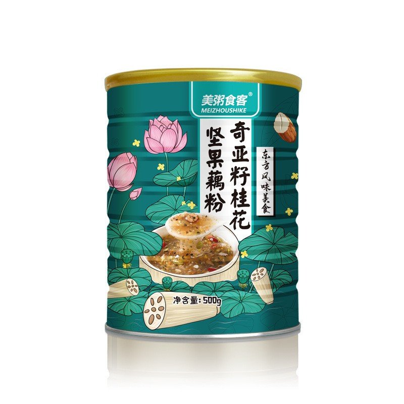 藕粉礼盒坚果藕粉礼盒3罐共1500g