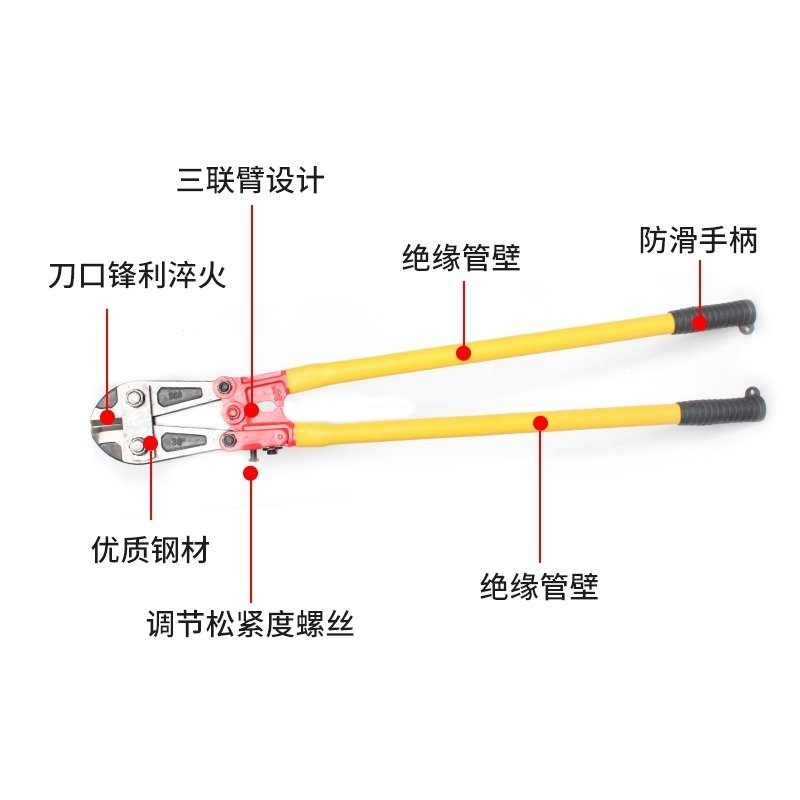 断线钳钢筋剪剪锁钢丝铁丝理线家大钳子大力破坏鹰嘴剪刀强力断丝剪子(fd4)_1