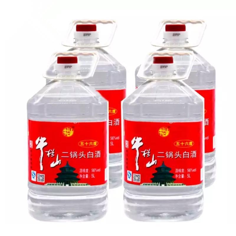 【保证正品】牛栏山二锅头 桶装白酒 牛桶系列 桶装泡酒 56度5L*4 整箱装 清香型