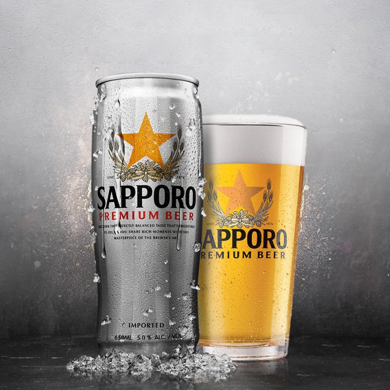 Sapporo/三宝乐 越南进口日式札幌 进口啤酒650ML*12听 整箱装