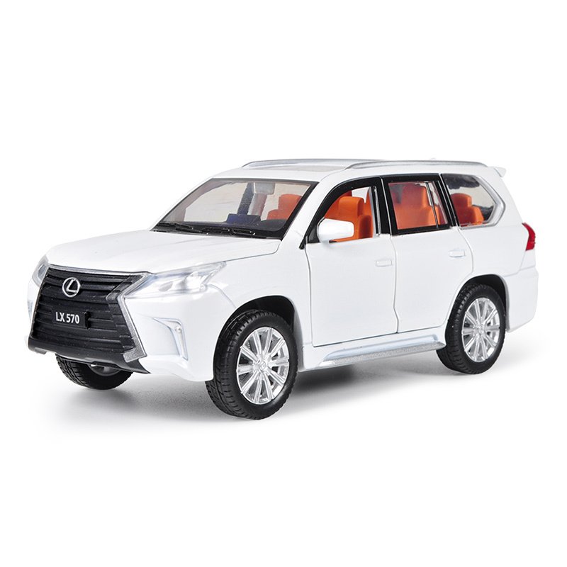 正品雷克萨斯LX570合金汽车模型车NX200t逼真RX350金属儿童玩具车 LX570六开-迷彩_988