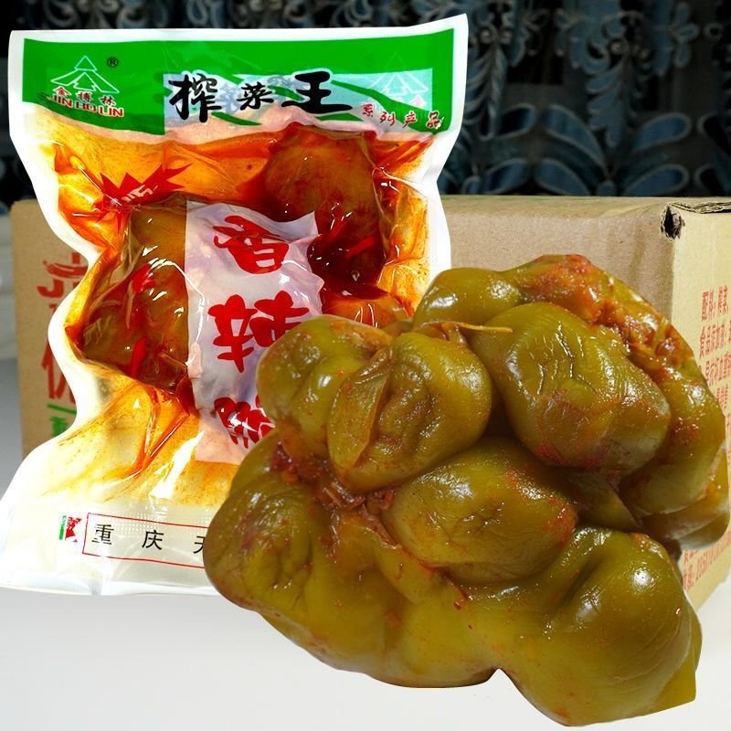 赛卡伊 涪陵榨菜【本月】优质圆形400克5/9斤整箱微辣原味鲜脆特产好味道 圆形榨菜微辣400克*3袋